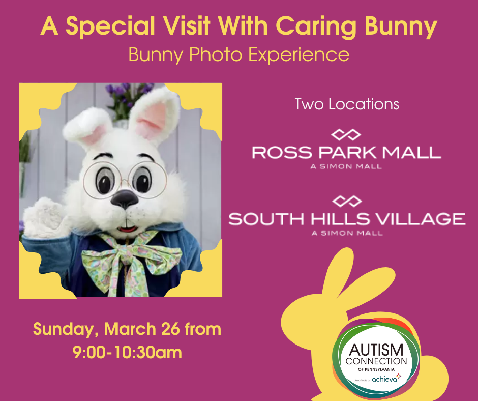 Special Visitin with Caring Bunny: Bunny Photo Experience at Ross park and South Hills Village Mall Sunday March 26 from 9:00 - 10:30