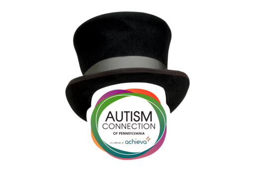 Autism Connection logo wearing a magician's top hat