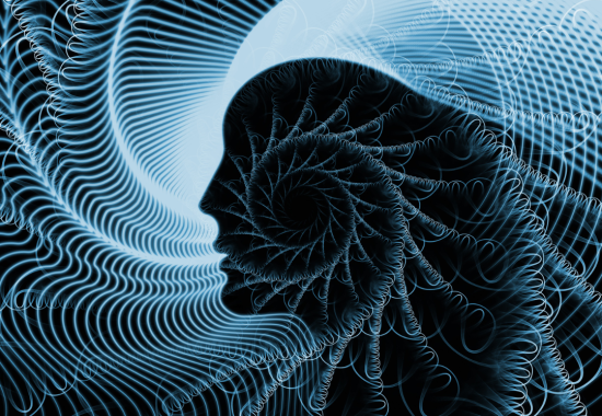 Image of a spiral shaping into a person's head