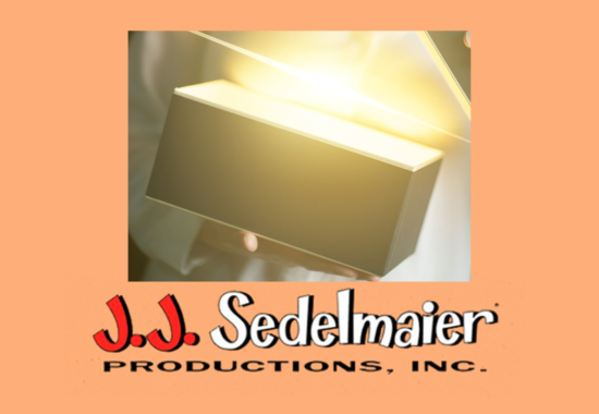Light box with JJ Sedelmaier logo beneath