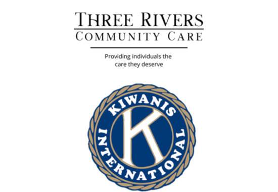 Three Rivers Community Care logo and Kiwanis Club International logo