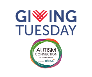 giving Tuesday and autism connection logos