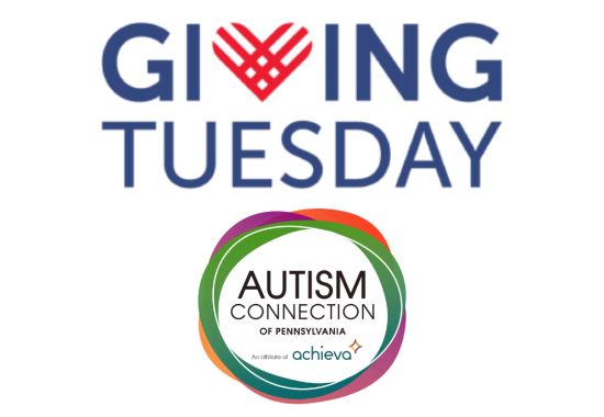 giving Tuesday and autism connection logos