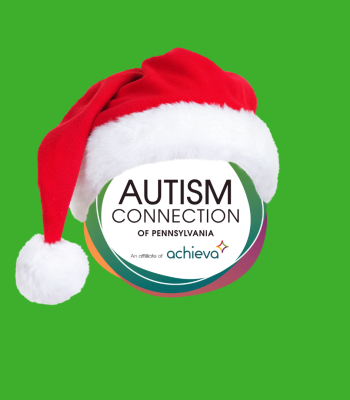 Autism Connection logo with Santa hat