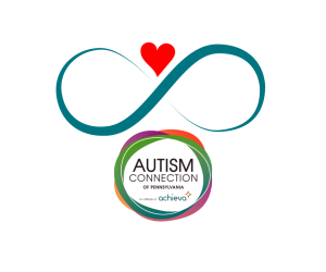 autism logo with infinity symbol and heart